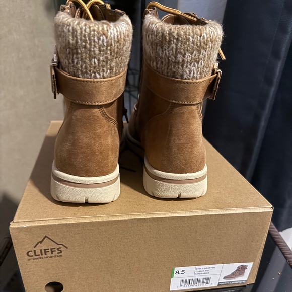 Cliffs Tan/Fabric Ankle Booties - Picture 2 of 3